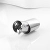 Back view of Exhaust Mufflers 63mm Stainless Steel Bolt-on silver Turndown Tip A14H