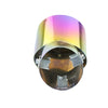 Back view of Exhaust Mufflers 76mm Stainless Steel colorful Turndown Tip C1405