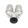 Back view of Exhaust Tip 63mm Stainless Steel silver Straight cut Tip A1999