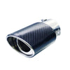Inside view of Exhaust Tip 63mm Carbon Fiber Roasted Blue Angle-cut Tip y151