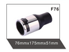 Dimension of Exhaust Tip 51mm Carbon Fiber Bolt-on Black Rolled Tip F76