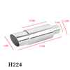 Dimension of Exhaust Muffler 55mm Stainless Steel Bolt-on Colorful Angle-cut Tip H224 in silver
