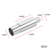 Dimension of Exhaust Muffler 55mm Stainless Steel Bolt-on Silver Straight cut Tip H227