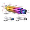 Dimension of Exhaust Muffler 63mm Stainless Steel Bolt-on Colorful Straight cut tip HB222