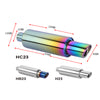 Dimension of Exhaust Muffler 63mm Stainless Steel Bolt-on Silver Straight cut Tip H23