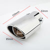 Dimensions of Exhaust Muffler 63mm Stainless Steel Silver Angle-cut Tips A143