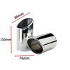 Dimension of Exhaust Muffler 76mm Stainless Steel silver Angle-cut Tip Q5