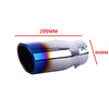 Dimension of Exhaust Muffler 80mm Stainless Steel burnt blue Angle-cut Tip B1997
