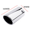 Dimension of Exhaust Muffler 80mm Stainless Steel silver Straight cut Tip A20