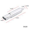 Dimension of Exhaust Muffler 89mm Stainless Steel Bolt-on Colorful Angle-cut Tip H220