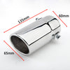 Dimension of Exhaust Tip 58mm Stainless Steel silver Angle-cut Tip A5x