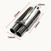 Dimension of Exhaust Tip 63mm Stainless Steel Silver Straight cut Tip HH001