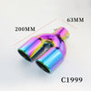 Dimension of Exhaust Tip 63mm Stainless Steel colorful Angle-cut Tip C1999