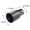 Dimension of Exhaust Tip 80mm Stainless Steel black Straight-cut Tip L201