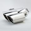 Dimension of Exhaust mufflers 63mm Stainless Steel silver Turndown Angle-cut Tip A207