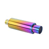 Exhaust Muffler 63mm Stainless Steel Bolt-on Colorful Straight cut tip HB222