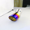 Exhaust Mufflers 63mm Bolt-on Stainless Steel Colorful Turndown Tip B14H