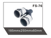 Dimension of Exhaust Tip 60mm Carbon Fiber Black Rolled Tip FS-76