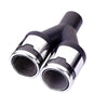 Horizontal view of Exhaust Tip 60mm Carbon Fiber Black Rolled Tip FS-76