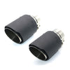 Exhaust Tip 63mm Carbon Fiber matte black Angle-cut Tip N89-63Y