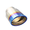 Exhaust Tip 76mm Bolt-on Stainless Steel roasted blue Angle-cut Tip B150