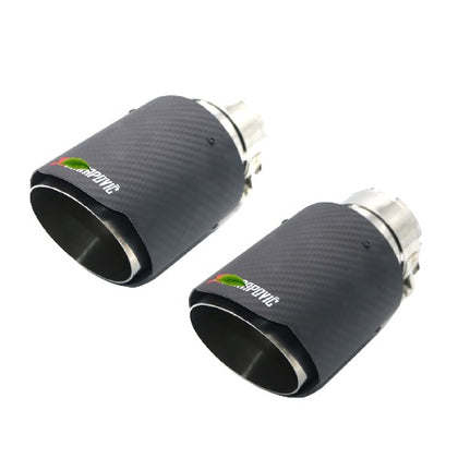 Exhaust Tip 76mm Carbon Fiber Black straight style for honda 0101-76Y