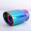 Exhaust Tip 80mm Stainless Steel blue Round cut intercooled Tip CX-7