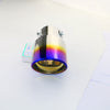 Front view of Exhaust Muffler 63mm Bolt-on Stainless Steel colorful Angle-cut Tip B153