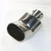 Front view of Exhaust Muffler 63mm Stainless Steel silver Turndown Tip A208