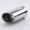 Front view of Exhaust Muffler 76mm Stainless Steel Silver Angle-cut Tip A150