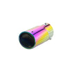 Front view of Exhaust Muffler 76mm Stainless Steel colorful Straight cut Tip C150