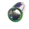Front view of Exhaust Mufflers 70mm Stainless Steel colorful Straight cut Tip C17