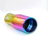 Front view of Exhaust Mufflers 80mm Stainless Steel colorful Angle-cut Tip C32