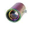 Front view of Exhaust Tip 51mm Stainless Steel colorful Angle-cut Tip C1X