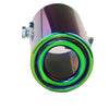 Front view of Exhaust Tip 51mm Stainless Steel colorful Straight cut Tip C1
