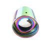 Front view of Exhaust Tip 63mm Stainless Steel colorful Round cut intercooled Tip C70