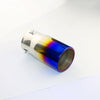 Front view of Exhaust Tip 80mm Stainless Steel colorful Straight cut Tip B20