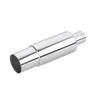 Horizontal view of Exhaust Muffler 55mm Stainless Steel Bolt-on Silver Straight cut Tip H227