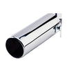 Horizontal view of Exhaust Muffler 58mm Stainless Steel silver Straight cut Tip A366