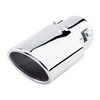 Horizontal view of Exhaust Muffler 63mm Stainless Steel Silver Angle-cut Tip A151