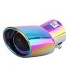 Horizontal view of Exhaust Muffler 63mm Stainless Steel colorful Angle-cut Tip C1400