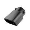 Horizontal view of Exhaust Muffler 80mm Stainless steel matte black Angle-cut Tip L37