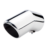 Horizontal view of Exhaust Muffler 90mm Stainless Steel Bolt-on silver Turndown Tip A1900