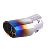 Horizontal view of Exhaust Mufflers 63mm Bolt-on Stainless Steel Colorful Turndown Tip B14H