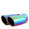 Horizontal view of Exhaust Mufflers 63mm Stainless Steel Bolt-on colorful Angle-cut Rolled Tip C2008
