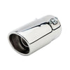 Horizontal view of Exhaust Mufflers 70mm Stainless Steel silver Straight cut Rolled Tip A60