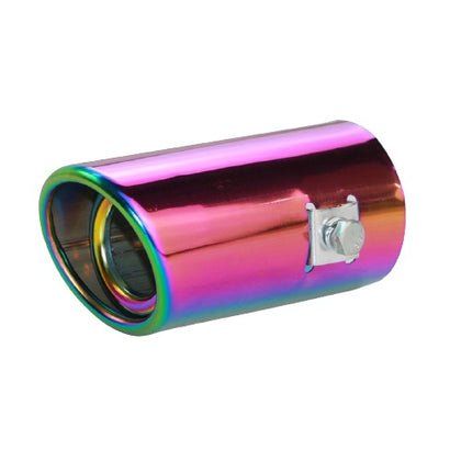 Horizontal view of Exhaust Tip 51mm Stainless Steel colorful Angle-cut Tip C1X