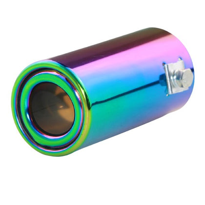 Horizontal view of Exhaust Tip 51mm Stainless Steel colorful Straight cut Tip C1