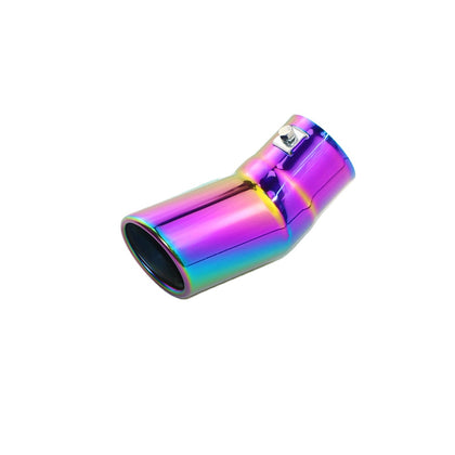 Horizontal view of Exhaust Tip 58mm Stainless Steel colorful Turndown Tip C1911