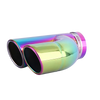 Horizontal view of Exhaust Tip 63mm Stainless Steel Bolt-on colorful Rolled Tip C2004